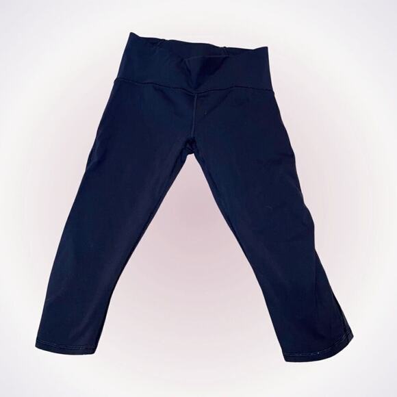 Lululemon Black Cropped Leggings | Size 8 - Picture 1 of 4